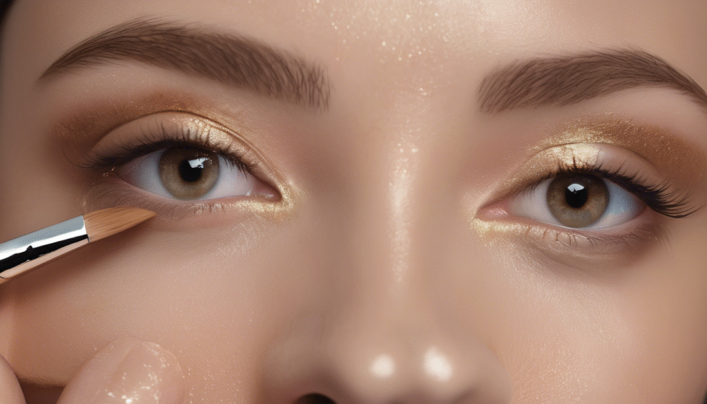 a girl apply concealer