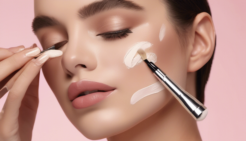 girl apply primer