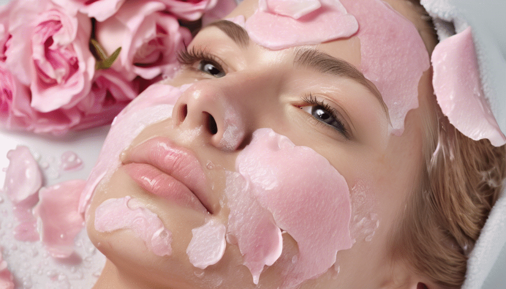 a girl with roae leaf on th face