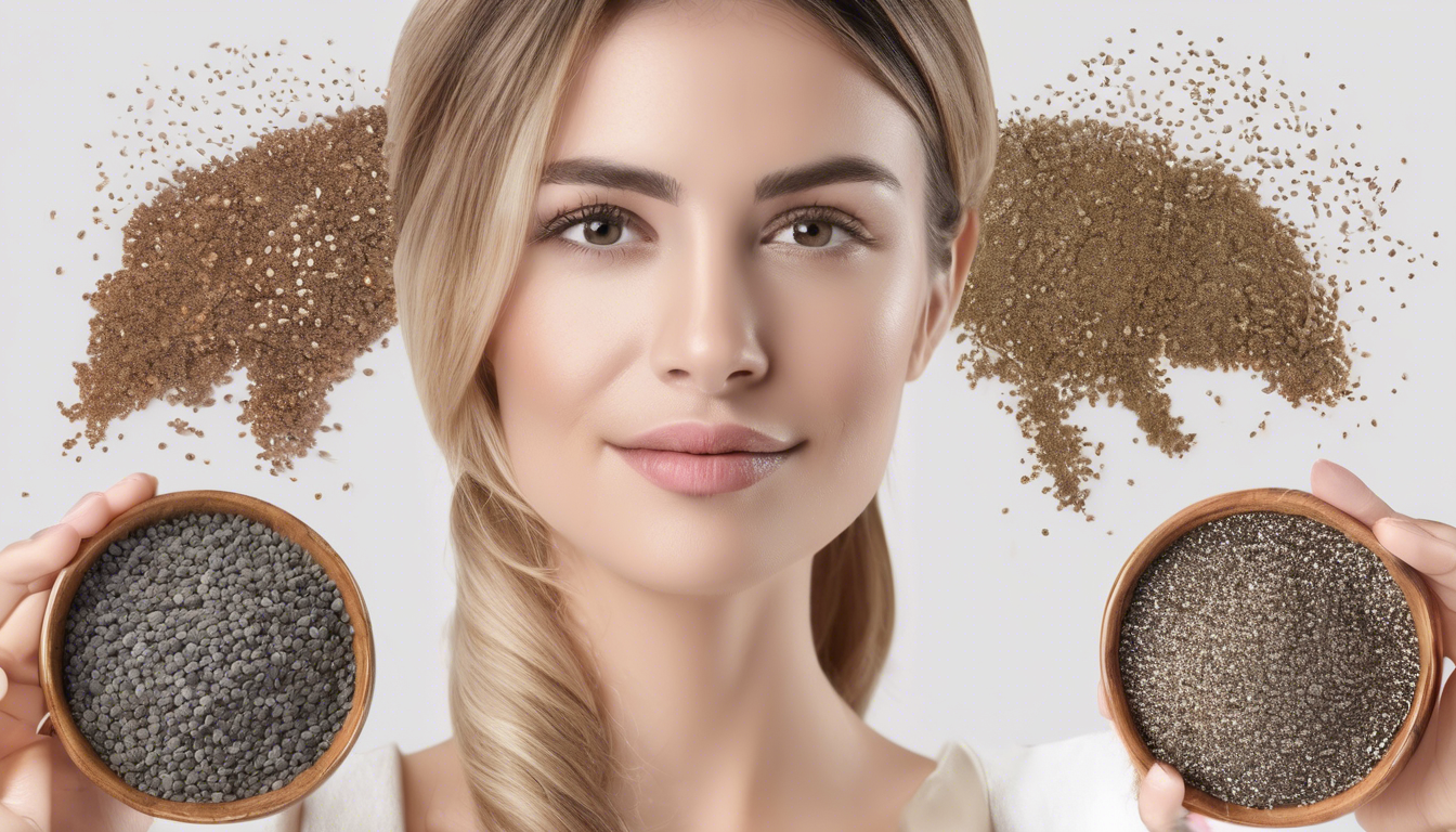 a girl with glowing ski n with chia seeds indicate chia seeds skin benefits