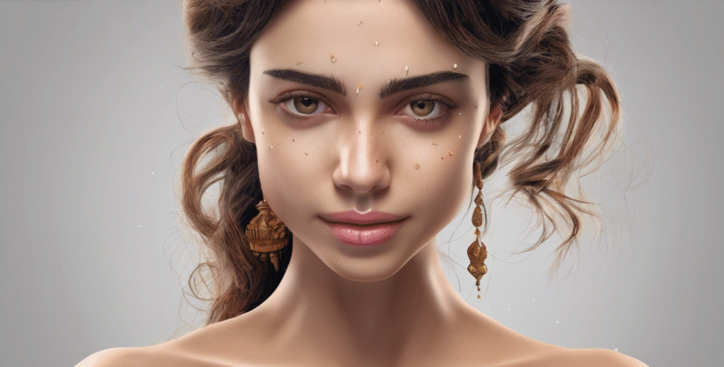 A girl with healthy skin
