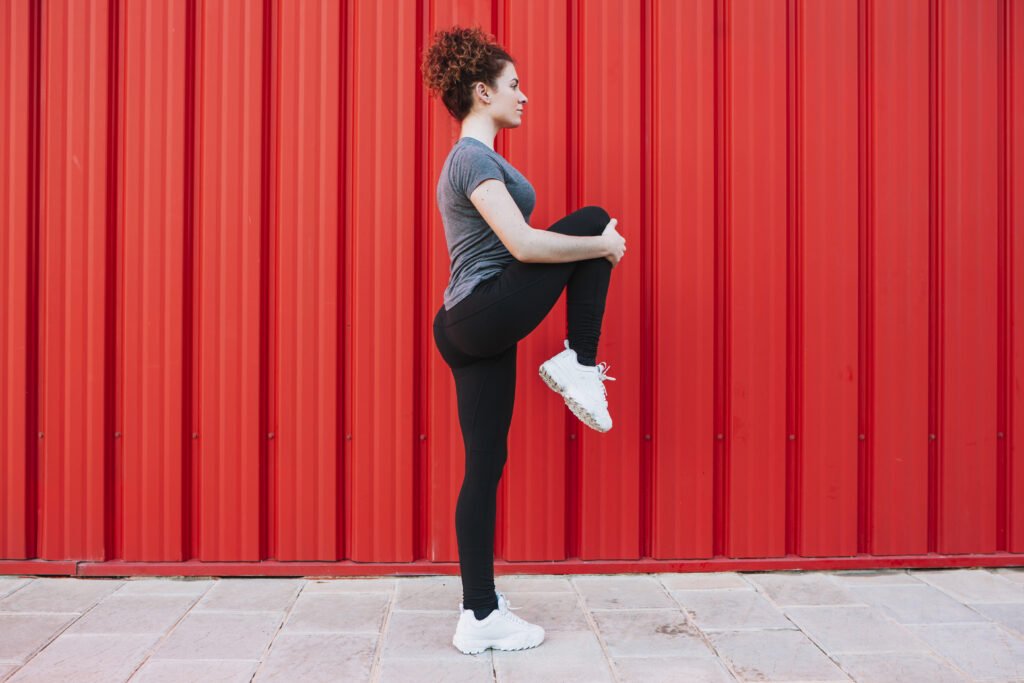 woman with High Knees