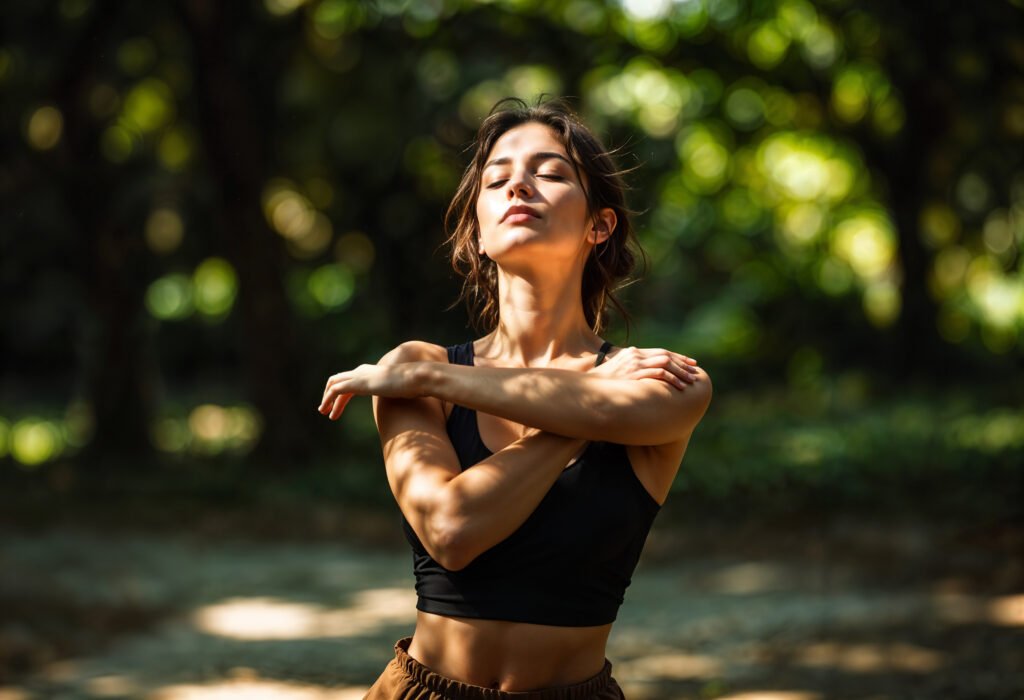 woman-stretching-nature